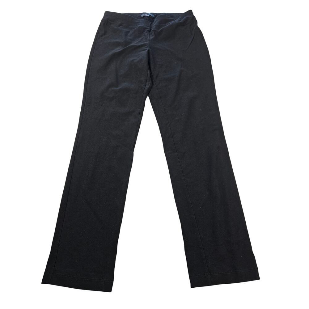 Eileen fisher size XXS black pull on pants stretch viscose EUC comfort USA made
